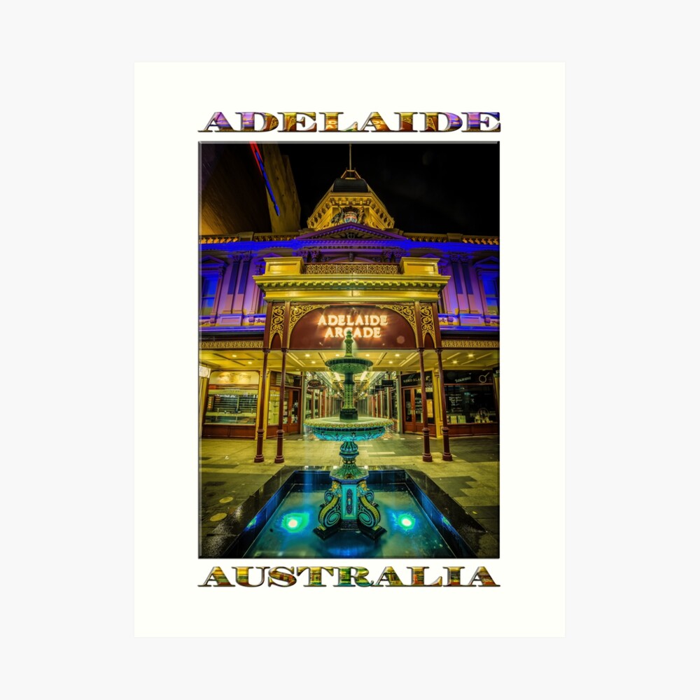 Adelaide Arcade Facade (poster edition) Art Print