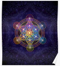 Metatrons Würfel Merkabah Poster