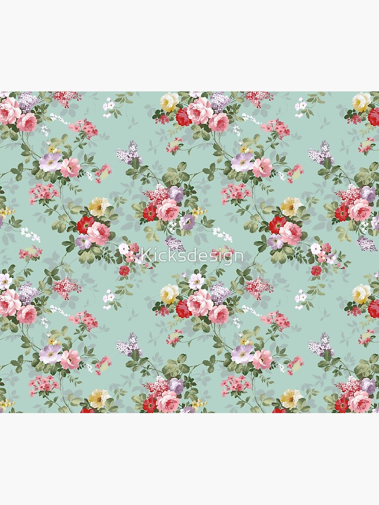 Elegant vintage pink roses floral pattern by Kicksdesign
