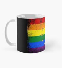 Taza clásica Bandera de la Unión Europea LGBTQ Pride Grunge