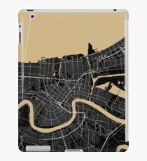 New Orleans Map In Saints Colors iPad Case/Skin