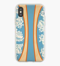 Malia Hibiscus - Blue Hawaiian Pareau Print iPhone Case