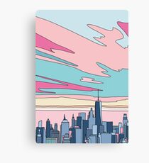 City sunset by Elebea Canvas Print