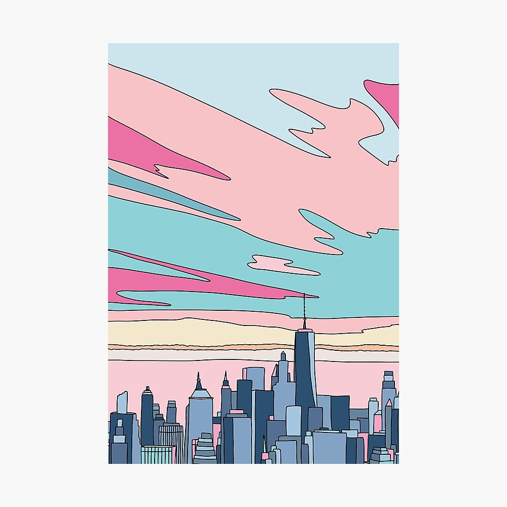 City sunset by Elebea Photographic Print