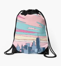 Mochila de cuerdas Ciudad puesta de sol por Elebea