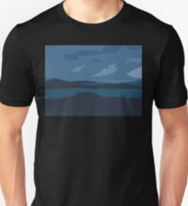Blue landscape simple Unisex T-Shirt