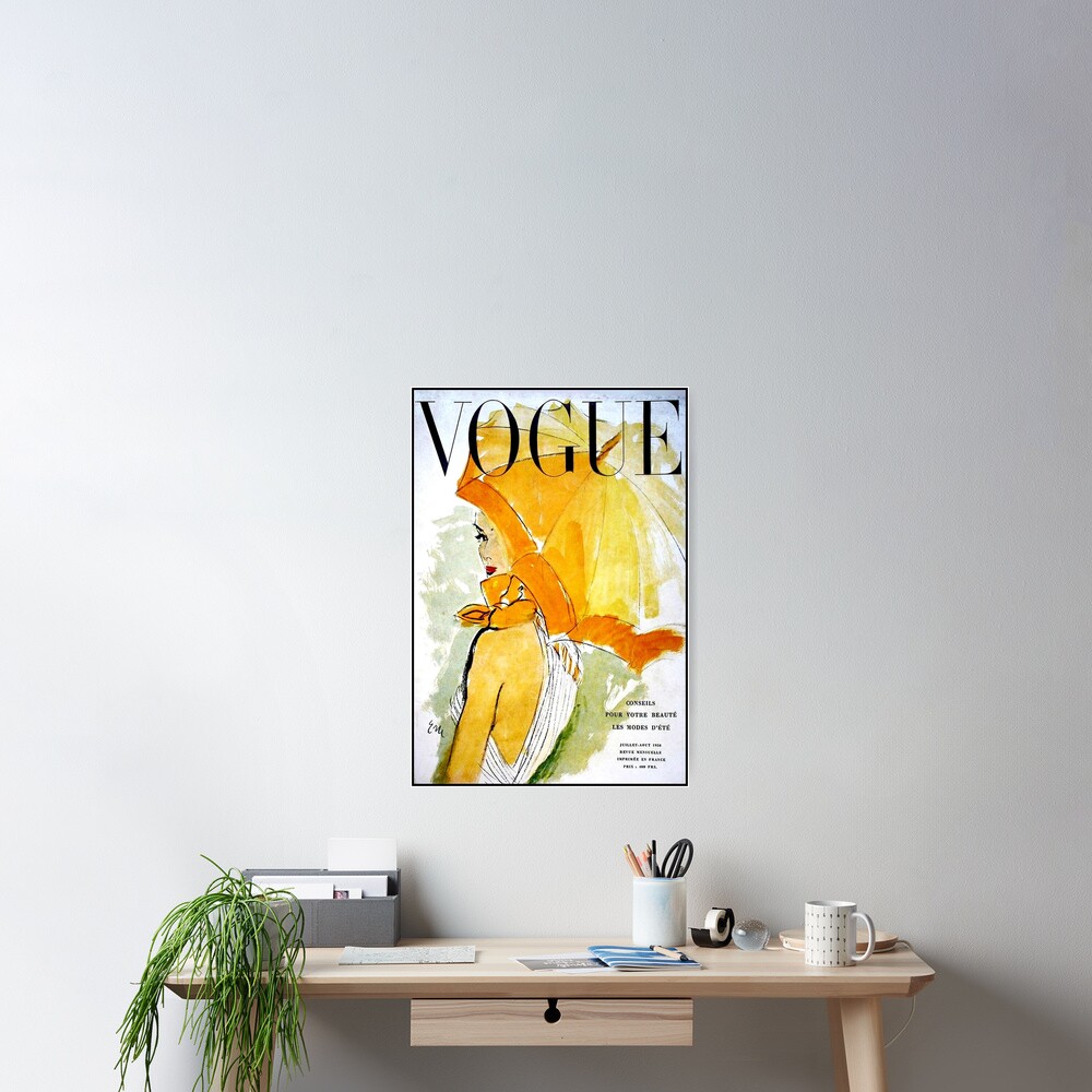 VOGUE : Vintage 1950 Magazine Advertising Print Poster