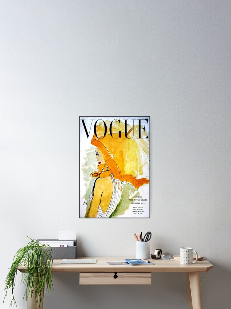 Alternate view of VOGUE : Vintage 1950 Magazine Advertising Print Poster