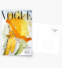 VOGUE : Vintage 1950 Magazine Advertising Print Postcards
