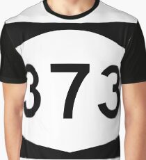 Camiseta gráfica New York State Route NY 373 | United States Highway Shield Sign