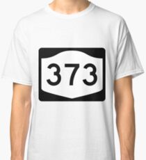 Camiseta clásica New York State Route NY 373 | United States Highway Shield Sign
