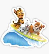 PAW Patrol Marshall, Rubble and Chase Summer Surfboard Sticker