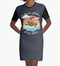 A Turtle Made it to the Water! Graphic T-Shirt Dress