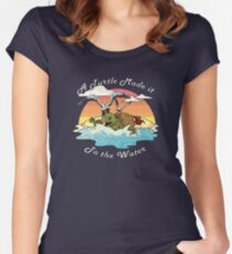 A Turtle Made it to the Water! Women's Fitted Scoop T-Shirt