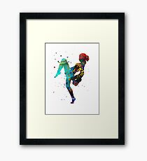 Lady muay thai boxing, muay thai boxing girl Framed Print