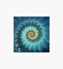 Mystical Gold and Blue Spiral Art Board