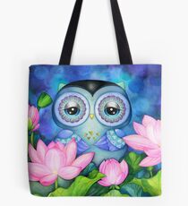Owl in Lotus Pond Tasche