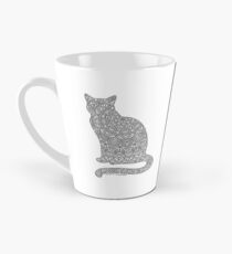 Taza cónica Mandala de gato gris
