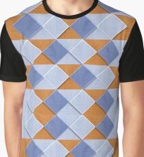Pastel Coloured Wooden Pattern Graphic T-Shirt