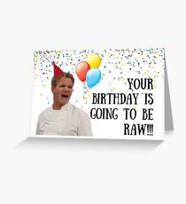 Gordon Ramsay birthday card, Food birthday card, Chef birthday card, Pun birthday card, Celebrity chef card, quotes, meme greeting cards Greeting Card