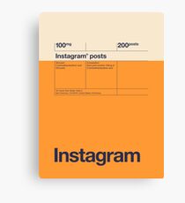 Social Media Medizin Pack - Instagram Leinwanddruck