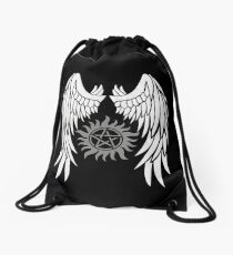 Übernatürliche Flügel und Logo Rucksackbeutel