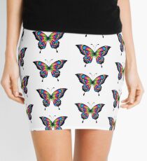 Rainbow butterfly Mini Skirt