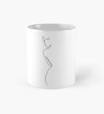 Minimalist female line art Mug