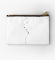 Minimalist female line art Studio Pouch