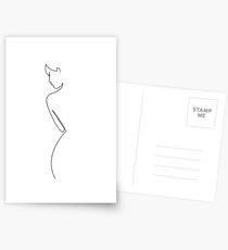 Minimalist female line art Postcards
