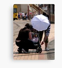 Darling! your new sunhat is scaring the baby! Canvas Print