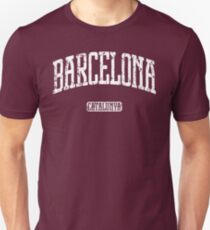 Barcelona (White Print) Unisex T-Shirt