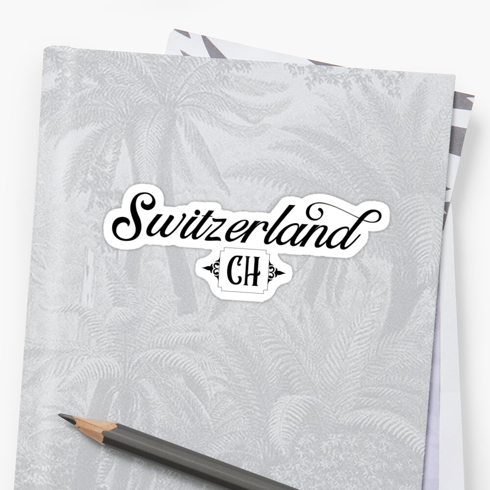  Switzerland Country Code CH Sticker By Celticana Redbubble