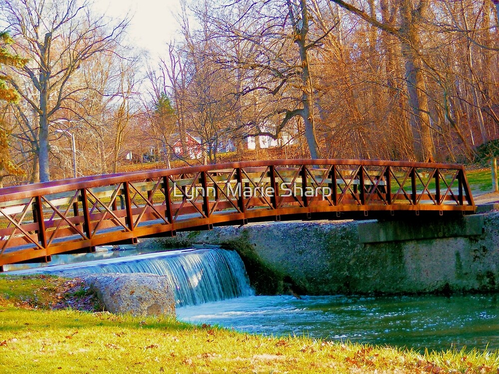 "Footbridge In Highland Park Kokomo, Indiana USA" by Lynn Marie