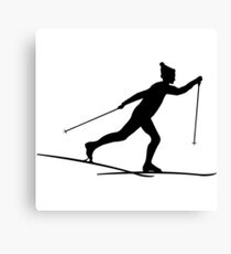 Cross country skiers Cross country Canvas Print