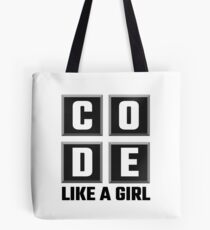 Code Like A Girl Tote Bag