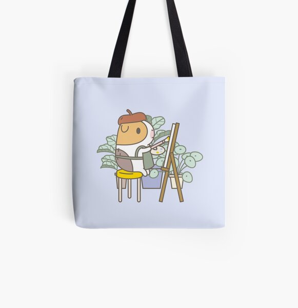 Bubu the Guinea Pig, Painter All Over Print Tote Bag