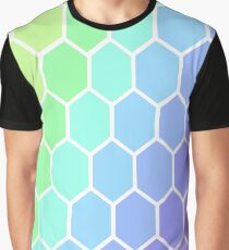 Pastel Honeycomb Rainbow Graphic T-Shirt