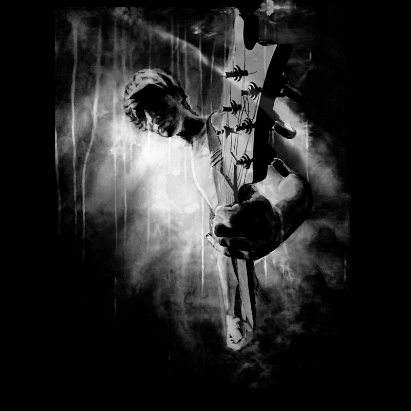 "The GUITAR GOD black" by ARTito Redbubble