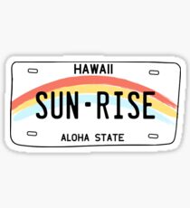 Hawaii Sun Rise Nummernschild Sticker