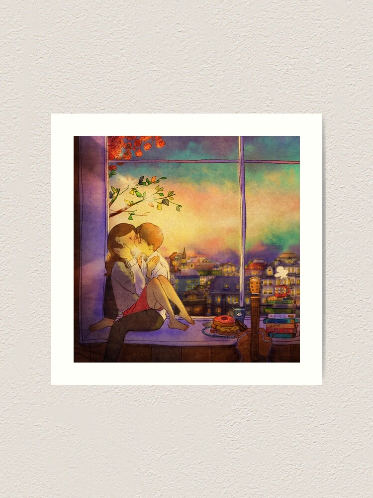Alternate view of I love you Art Print
