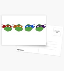 TMNT graphic heads Postcards