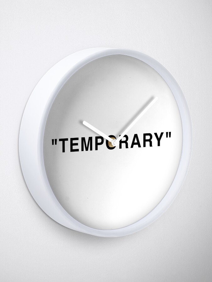 Alternate view of "Temporary" Quotation Marks Clock