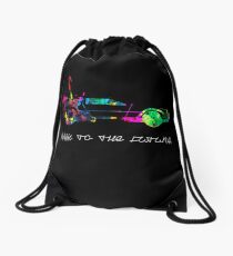 Delorean colors. Drawstring Bag