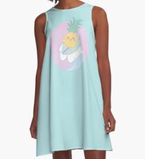 Pineapple Surfer A-Line Dress