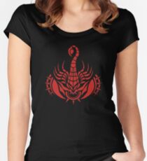 Zodiac Sign Scorpio Red Women's Fitted Scoop T-Shirt