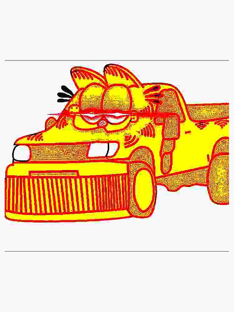 "Garfield car " Sticker by MemeMagic Redbubble