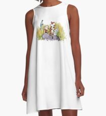 Exploring Calvin and Hobbes A-Line Dress