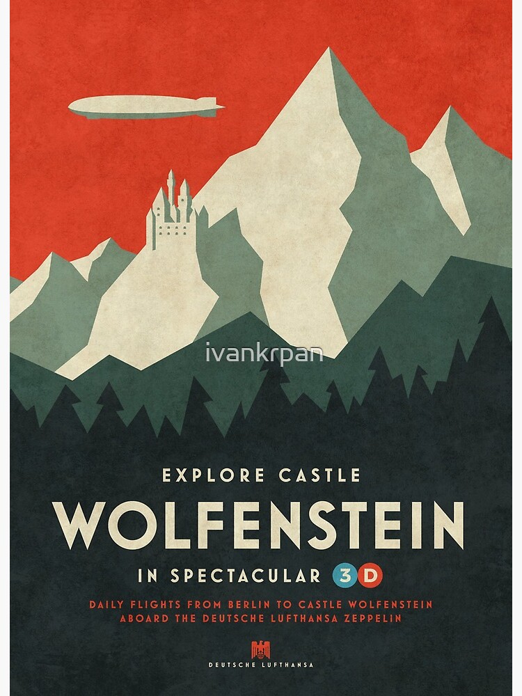 Castle Wolfenstein Vintage Tourism - 3D Blue iphone 11 case Castle Wolfenstein Vintage Tourism - 3D Blue iphone 11 case