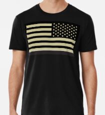 AMERICAN ARMY, Soldier, American Military, Arm Flag, US Military, IR, Infrared, USA, Flag, Reverse side flag, on BLACK Männer Premium T-Shirts